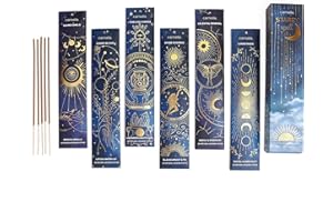 Carnatia Starry Spell Incense Sticks – Set of 6 Mystical Scents, 120 Premium Sticks for Creativity, Focus, Manifestation & Meditation | Natural, Slow-Burning for Spiritual Rituals & Self-Care!