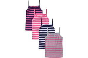 Sportoli Girls Ultra Soft 100% Cotton Tank Top Tagless Cami Undershirts (4 Pack)