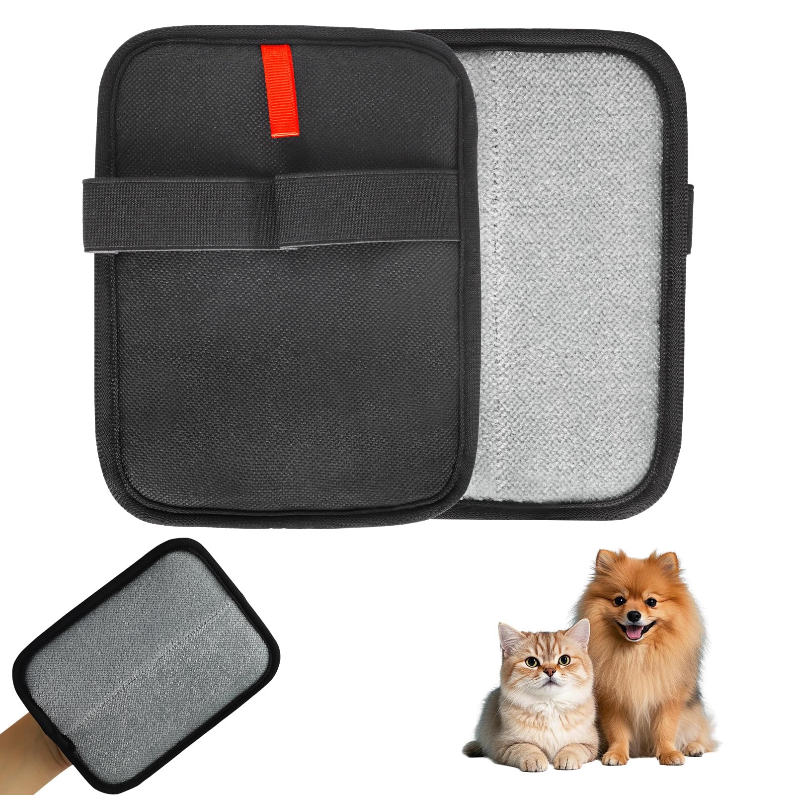 Photo 1 of OQXEJPHFN Static Pet Hair Removal Glove, Reusable Electrostatic Pet Cat Dog Hair Remover Grooming Brush