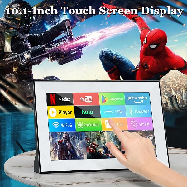 FANCYAUG SMALL SMART TV,PORTABLE TV WITH TOUCHSCREEN LCD MONITOR,BUILT IN APPS,SUPPORT SD,WIFI,BLUETOOTH,USB,HDMI INPUT,MINI TV DESIGN FOR HOME, KITCHEN, RV, AND TRAVEL USE