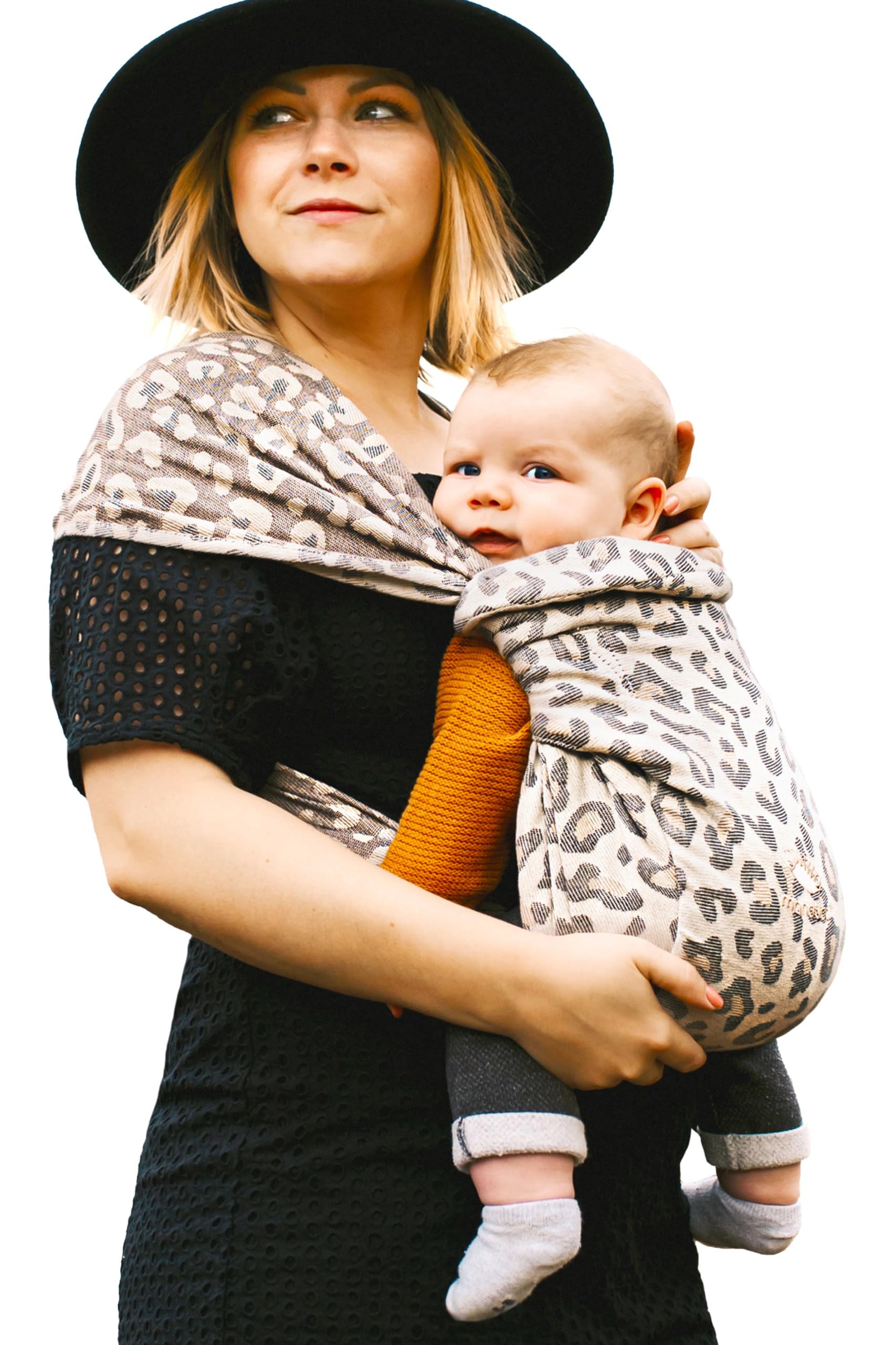 manduca Twist Baby Carrier - Lightweight and Simple Baby Carrier with Kangaroo Pocket and Soft Belly Strap - for Newborns from Birth up to 15 kg - Organic Cotton, Leo