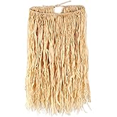 Beistle Kitchen Standard Extra Large Raffia Hula Skirt, Natural, 38" W x 30" L