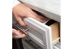 Qdos Safety Top Drawer/Door Adhesive Latches | White | No Removing Drawers! No Drilling! No Tools Required! - Fits Right the First Time! | Only for Framed Cabinet TOP Drawers and Doors | 4 pack