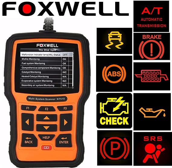 FOXWELL NT510 Scanner for CHEVROLET Captiva OBD2 Diagnostic Scan Tool