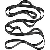 Acozycoo Stretching Strap with Loops for Physical Therapy,Knee,Leg Lifter | Yoga Strap for Stretching,Non-Elastic Stretch Band,Rehab,Pilates,Flexibility Training,Hamstring,Leg Lifter,Fascia,Hip