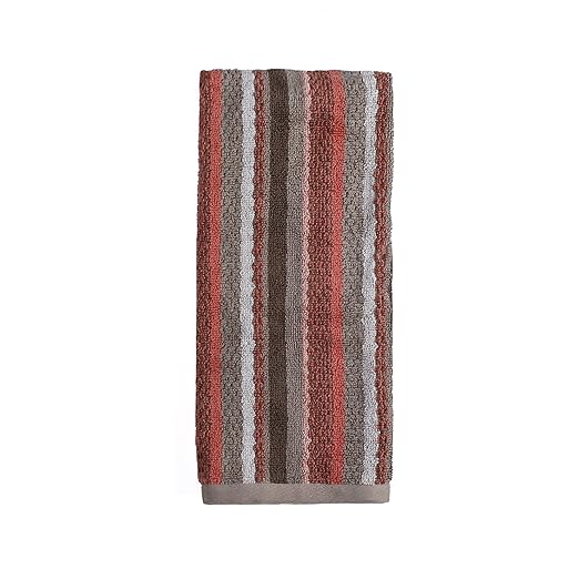 Amazon.com: Saturday Knight SKL Home Coral Stripe Garden Hand Towel