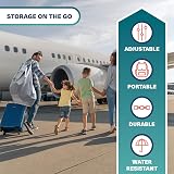 Bramble Large Stroller Bag Cover for Airplane Grey 116x53x34cm view 4