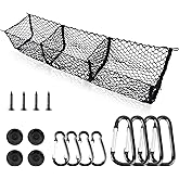 Detachable Cargo Net Trunk Bed Organizer for Ford/Dodge/GMC/Chevy Silverado/Toyota/Nissan/Honda and Pickup Truck, 43" Mesh Storage Net Heavy Duty Cargo Net with 3 Pocket