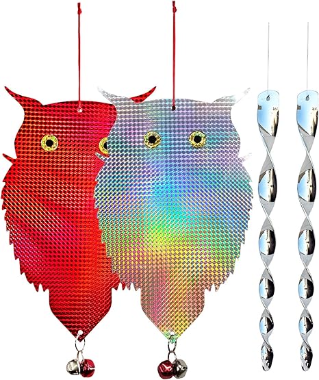 Amazon カラスよけ 鳩よけ カラス撃退対策 4セット すずめよけグッズ 防鳥 鳥避け対策 反射 キラキラ 鳥の糞 飛来被害に ベランダ 庭 果樹園 畑 家庭用 害獣 害虫対策器