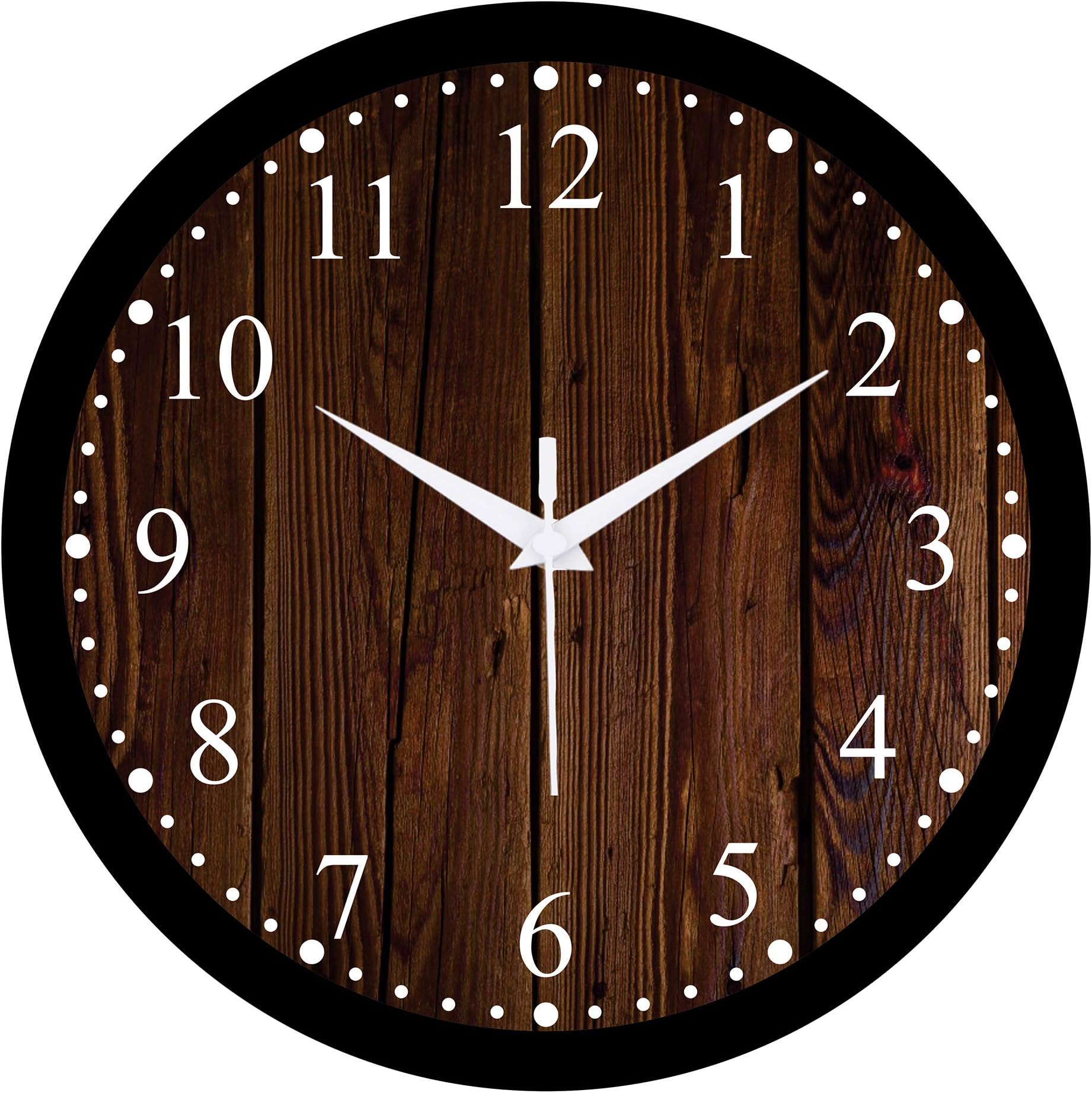 EFINITO12 inch Wooden Checkered Wall Clock