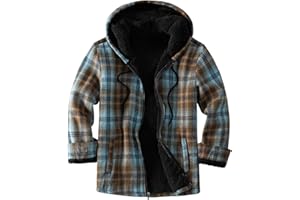 BENGVO Women's Full Zip Sherpa Lined Flannel Jacket Fleece Plaid Warm Winter Jacket Coat for Women