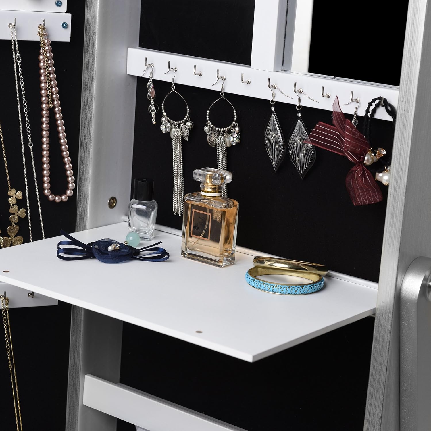 Espejo de Cuerpo Entero AOOU Armario Joyero Amario para Joyas,Pantalla