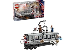 LEGO Marvel Spider-Man vs. Doc Ock Subway Train Scene - Action Figures Kids Toy - Spider-Man Building Toy for Boys & Girls, A