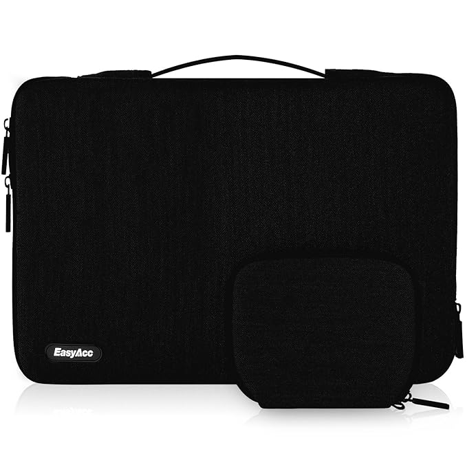 EasyAcc 15-15.6 Zoll Laptop Sleeve Hülle mit Griffen und Zubehörtasche Tragbare Laptoptasche Schutzhülle für 15.6' (39,6 cm) 