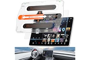 MATEKXY Anti Glare Screen Protector for Tesla Model Y(2019-2024) / Model 3 (2019-2023) - Tesla Accessories with Alignment Kit, Tempered Glass 9H Hardness, Scratch/Fingerprint Resistant, 2020/21/22, (Matte)