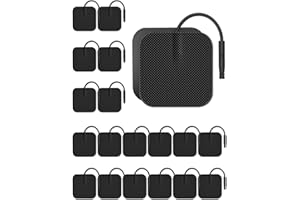 20Pack TENS Unit Electrode Pads with Reusable Self-Adhesive Performance, BHK-TENS Replacement Pads Compatible with TENS 7000/ TENS 3000/ AUVON/Neocarbon/TENKER, Eelectrodes Use 2mm Lead Wires