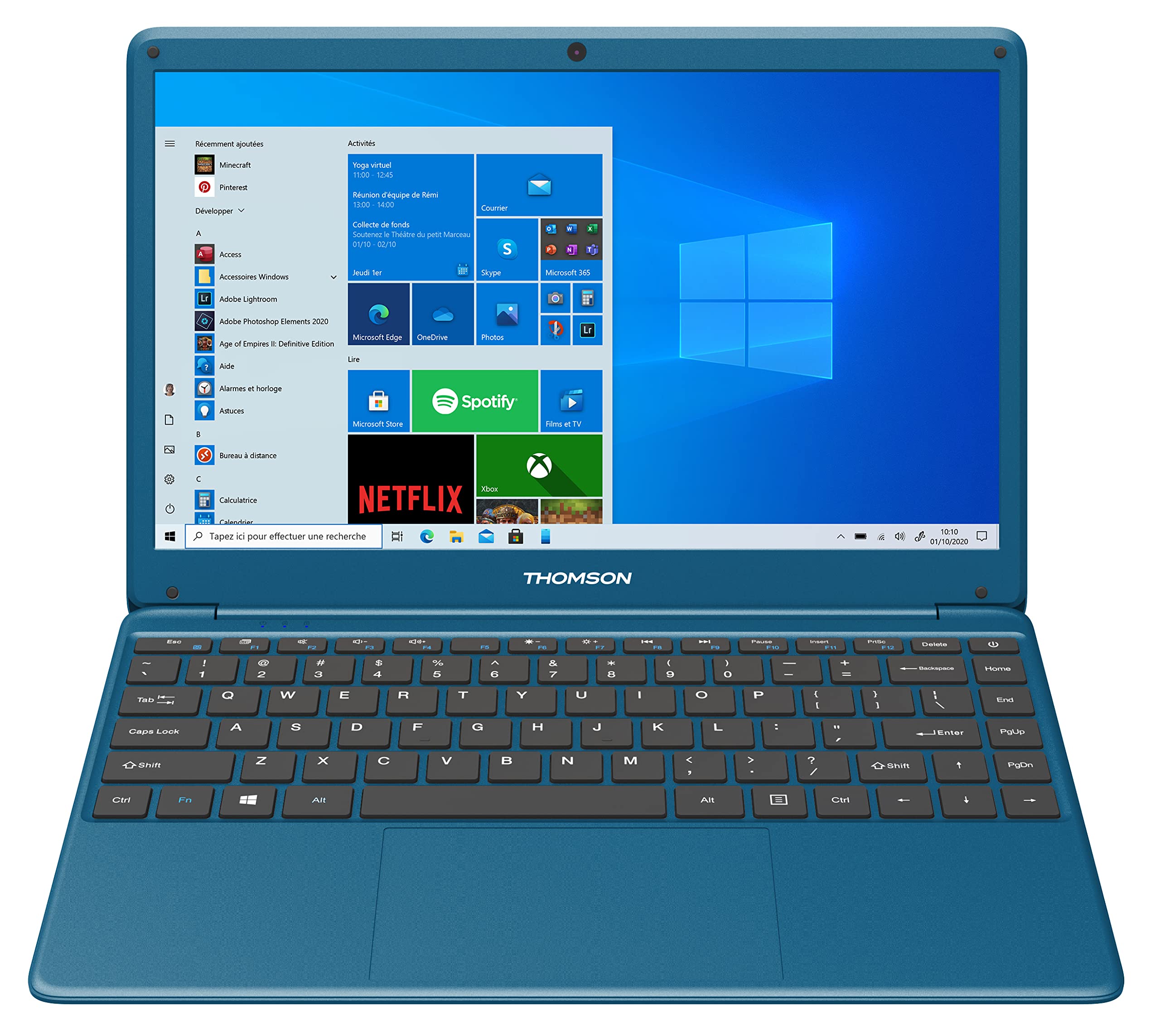 Thomson Laptop NEOX14, 14.1 Inch, Intel Celeron, 4Gb RAM, 64Gb eMMC Storage, Windows 10 - Blue - Aluminum Chassis - REFURBISHED Like New