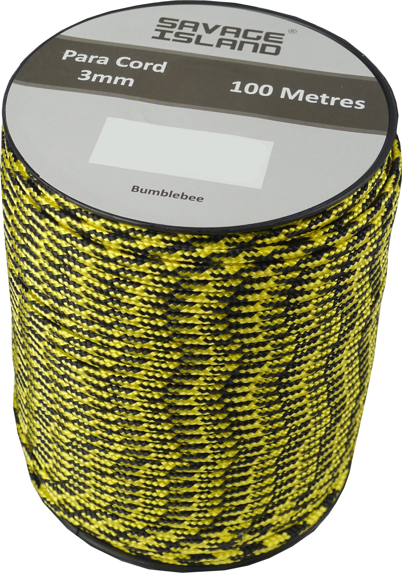 100m Reel Paracord Army Camping for Tent Basha Bivi Shelter Buidling Hammock Gardening Bushcraft in Green, Black, Coyote and Red Colours (Bumblebee)