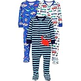 Simple Joys by Carter's baby-boys 3-pack Snug Fit Footed Cotton Pajamas