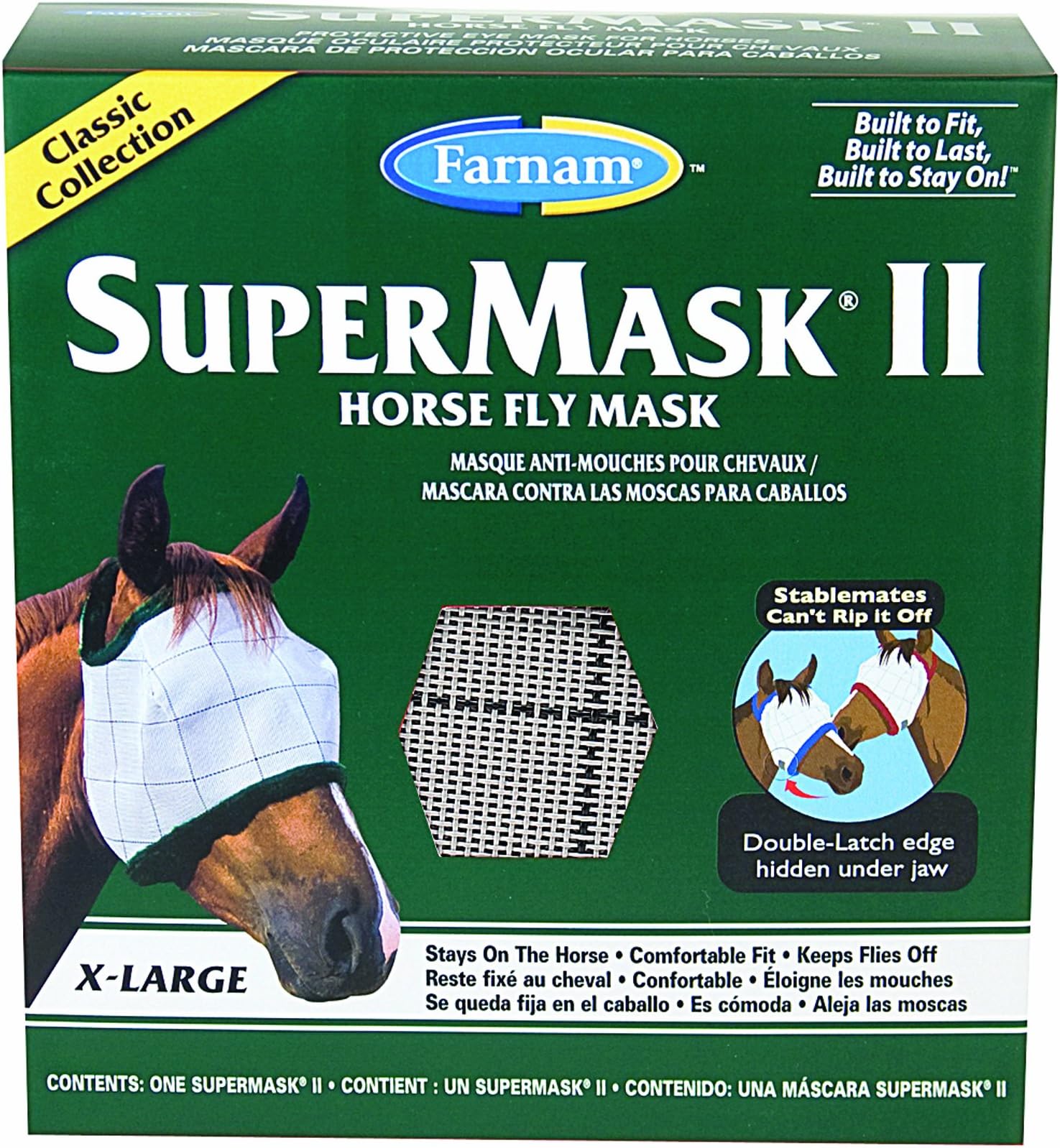 SUPERMASK II CLASSIC HORSE FLY MASK WITHOUT EARS(Pack of 1)