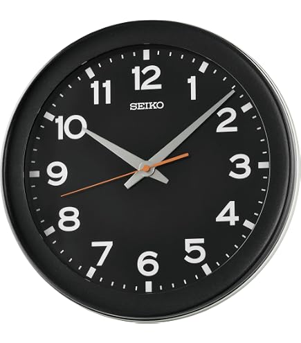 Amazon.com: SEIKO Shigato Wall Clock, Black : Home & Kitchen