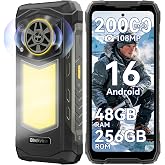 Blackview Rock 5 Rugged Phone Android 16 20000mAh/33W 348LM Camping Lantern 108MP+50MP+20MP Night Vision Camera 48GB+256GB MTK Helio G100 6.78" FHD 120Hz 5W Hi-Fi Speaker Smartphone Unlocked 4G