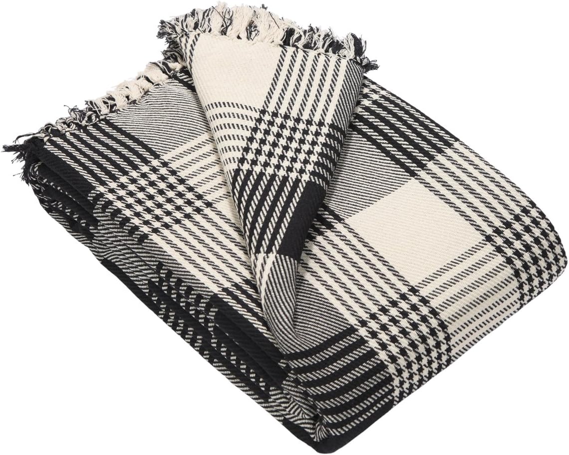 EHC Premium Reversible 100 Cotton Large 150 x 200cm Tartan Throws for