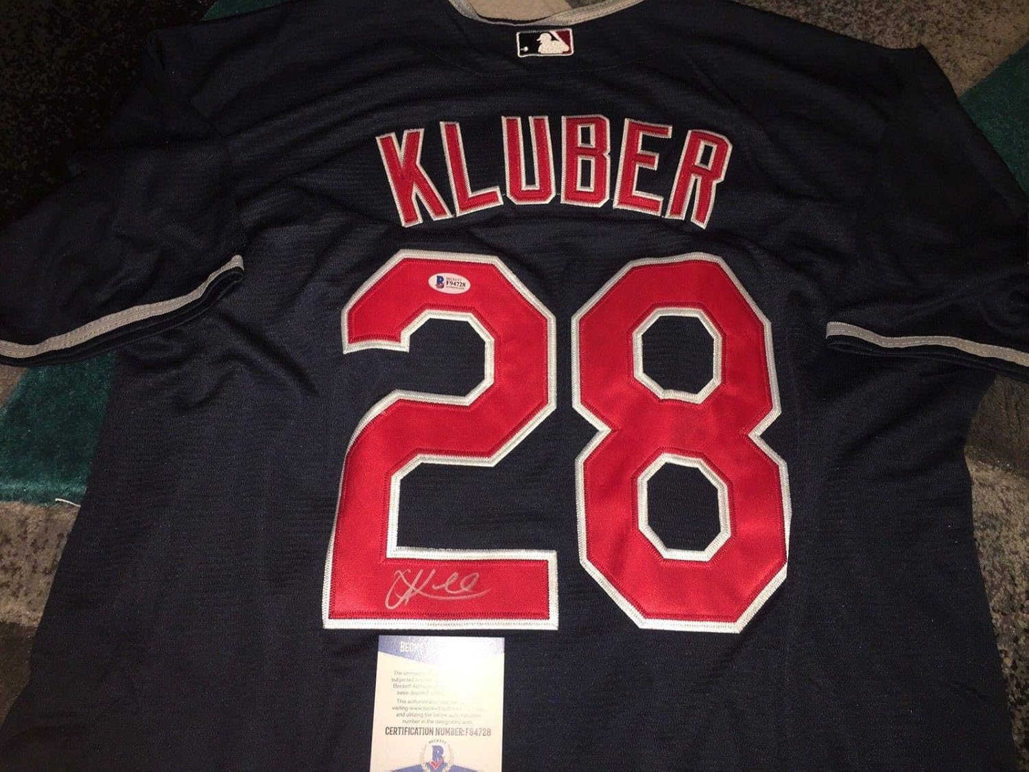 kluber indians jersey