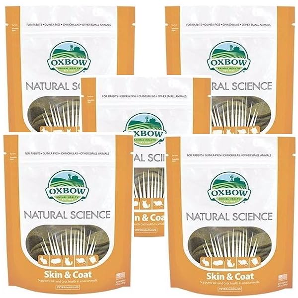 OXBOW NATURAL SCIENCE 60CT COAT SUPPLEMENT LITTLE ANIMAL GERBIL HAMSTER 5 PACK