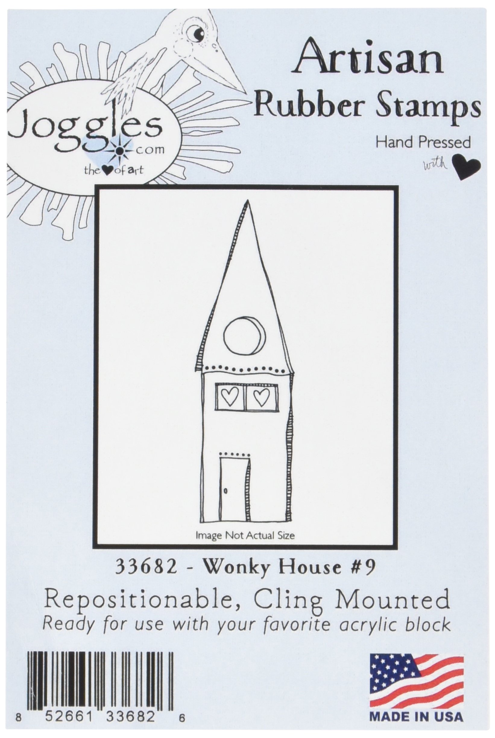 Joggles Cling Stamp 1.75 x 5.25-inch Wonky House 9, Acrylic, Multicolour, 9.9x15.49x0.73 cm