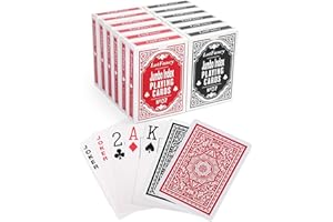 LotFancy Playing Cards, Jumbo Index, Large Print, Decks of Cards, Poker Size, for Texas Hold'em, Blackjack, Euchre, Canasta C