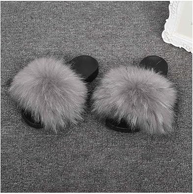 raccoon fur slides amazon