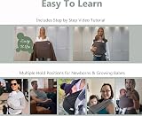 trekki The Pocket Wrap Baby Sling with Large Front Pocket Rose view 6
