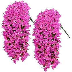 Siyaluens 2Pcs UV Resistant Artificial Flowers for