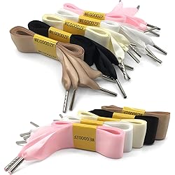 WEGOODZF Satin Ribbon Shoe Laces: 3CM Wide White