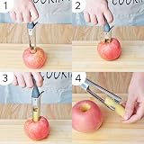 Asdirne Apple Corer with ABS Handle Serrated Stainless Steel Blade Grey view 6