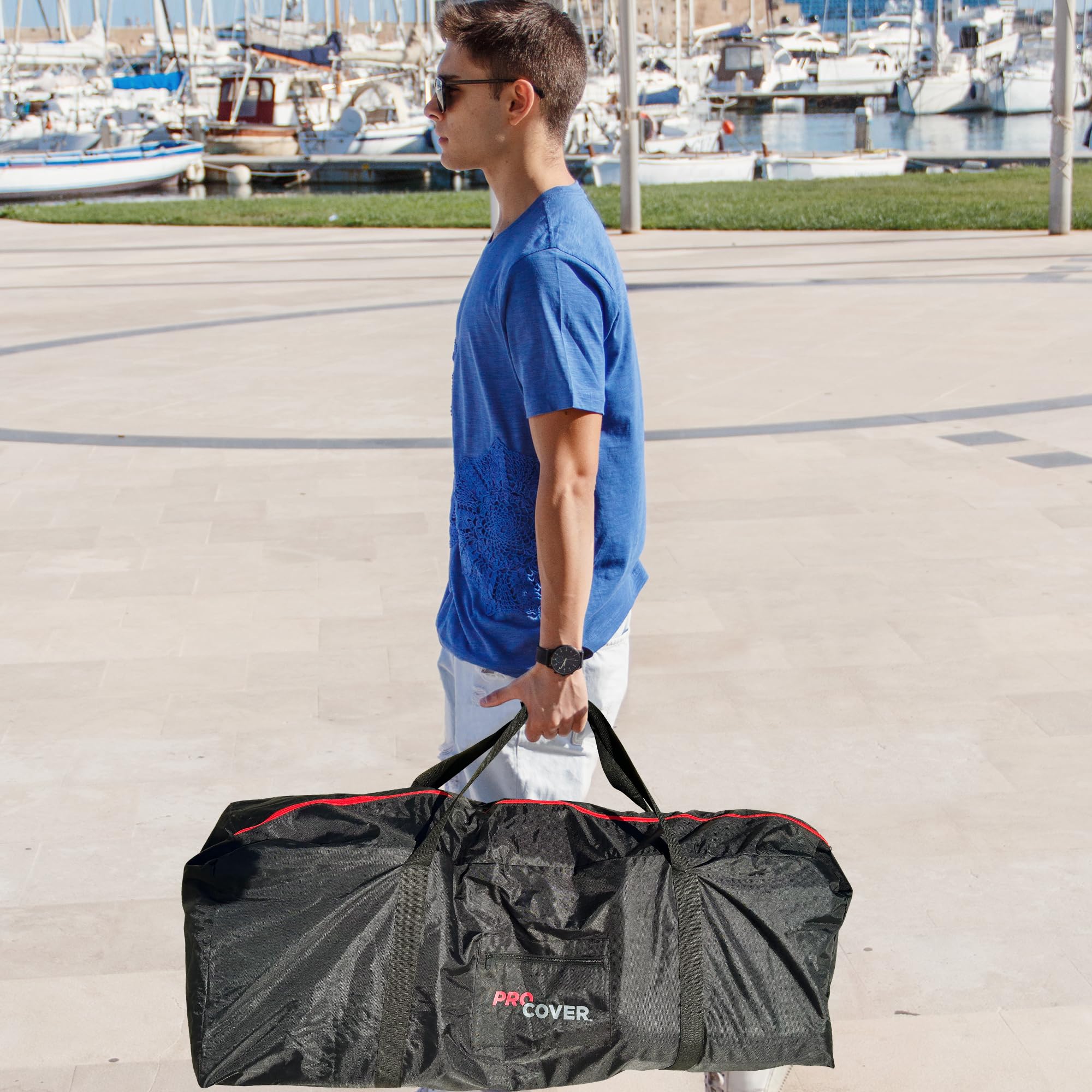 Premium transport bag for electric scooter, with backpack included. Compatible with all brands. Ideal to transport or store your scooter. Robust, universal and waterproof bag. Procover