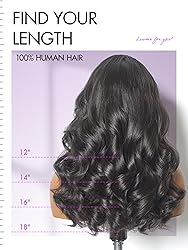 LUVME HAIR 100% Human Hair Wigs Loose Wave Glueless