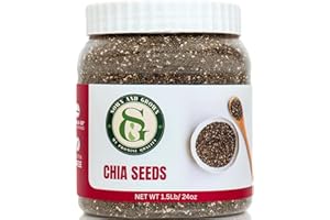 SOWNANDGROWN Sown-and-Grown Raw Chia Seeds- 1.5 lb | Chia Seed with Omega-3, Non-GMO, Gluten-Free, Keto Diet Friendly, Vegan, Good Source of Fiber