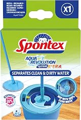 Spontex Aqua Revolution System X'tra Mop Refill Microfibre Head Wet Dry view 6