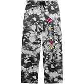 Grateful Dead Rainbow Bears and Logo Men's Black Tie Dye Sleep Pants