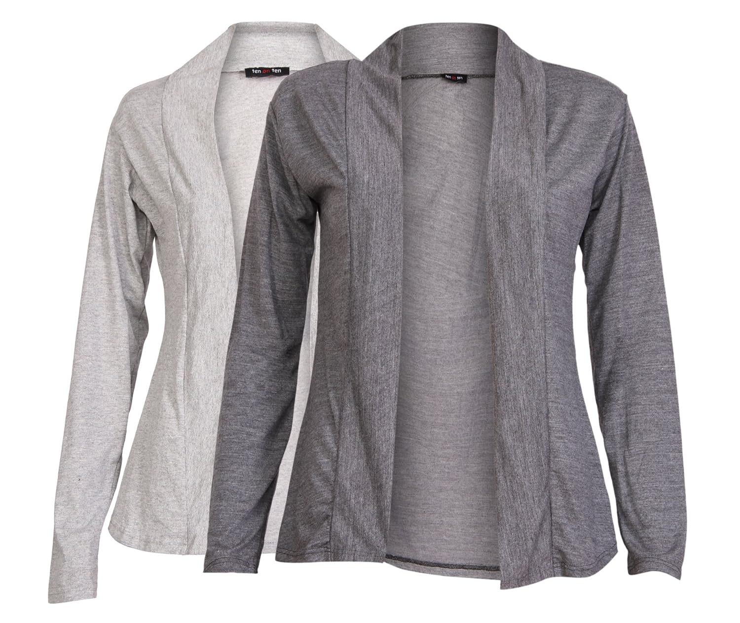 ten on ten women's shrug (nj- grycgry _grey/ carbon grey _free size)