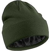 Fleece Lined Wool Beanie for Men Women, Knit Winter Hats Warm Cuffed Stocking Skull Cap Fashion Slouchy Beanies