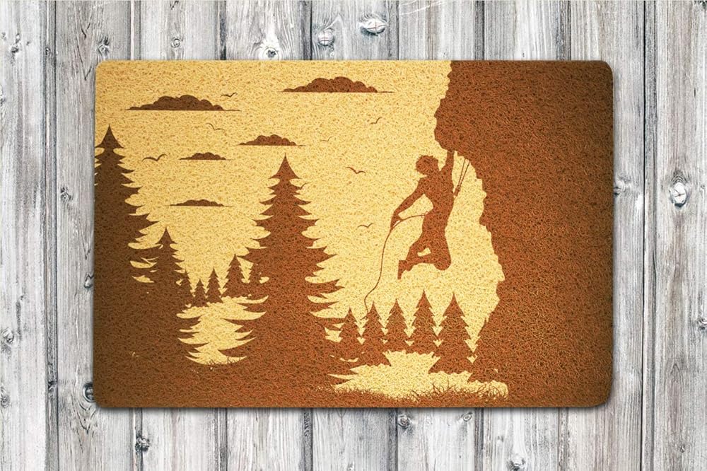 Doormat Mountain Climbing, Handmade Doormat, Door Mat Mountain Climbing