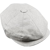 TZ Promise Men's 100% Linen Newsboy Irish Drivers Cabbie Gatsby Apple Vintage Newsie Cap Hat