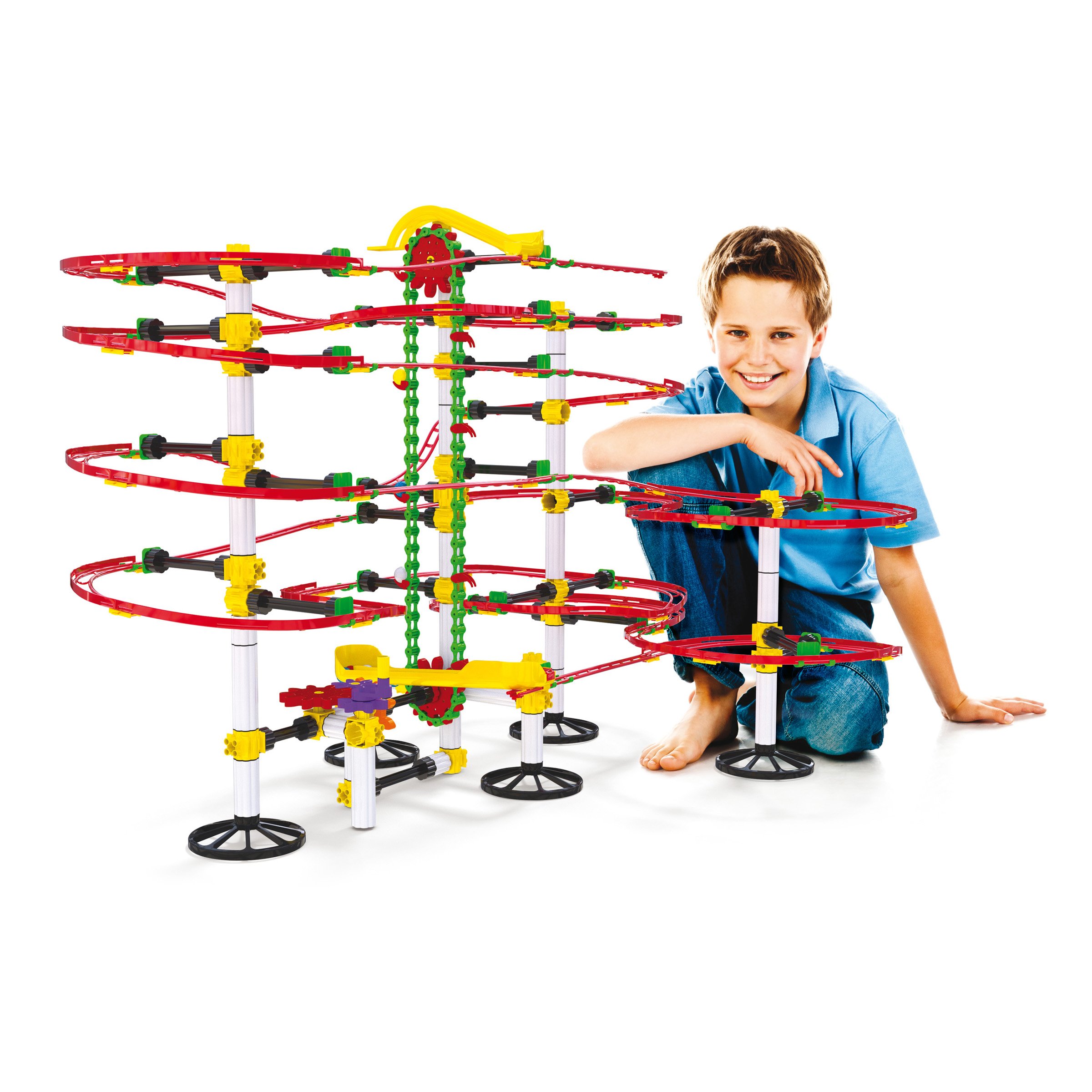 Quercetti Skyrail Ottovolante Elevator Playset, 360 Pieces marbles,QA6661