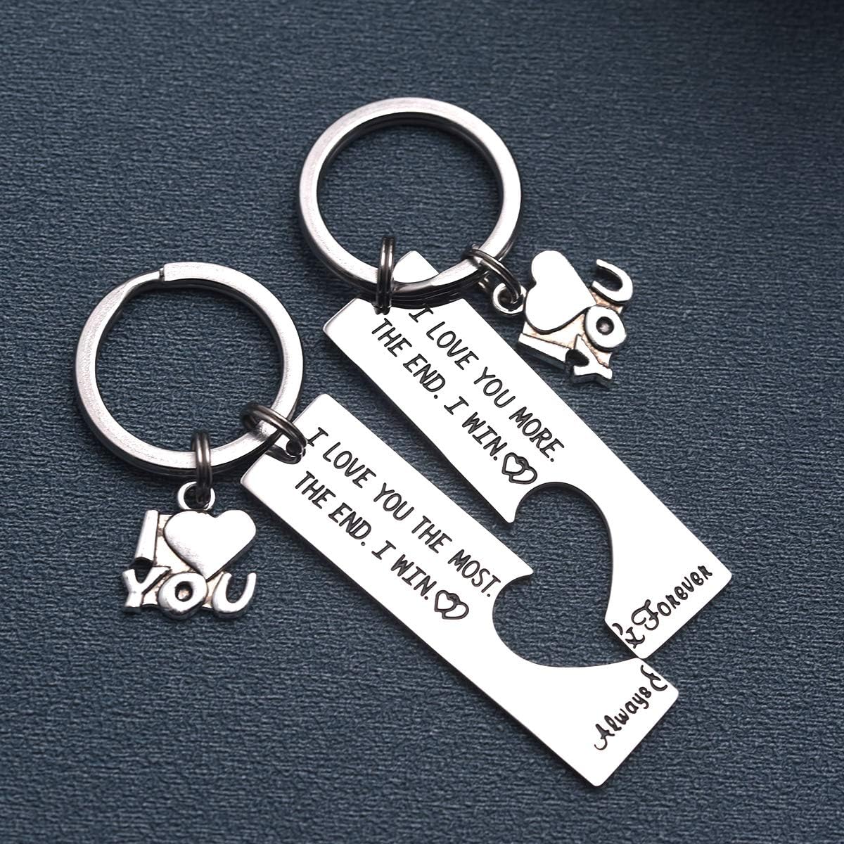 Lparkin I Love You More The End I Win Love You More Mostest Keychain Couples Friendship