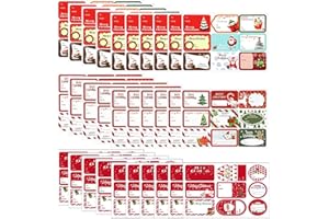 270pcs Christmas Gift Tags Stickers, Self Adhesive Christmas Tags for Gifts, Xmas Gift Wrapping Name Sticker, Christmas Label