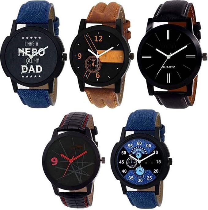 Attractive Combo Analogue Multicoloured Dial Mens Watch