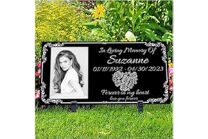 Personalized Human Memorial Stone,Grave Marker,Memorial Grave,Grave Decorations,Memorial Garden Stone,Headstones for Graves,G